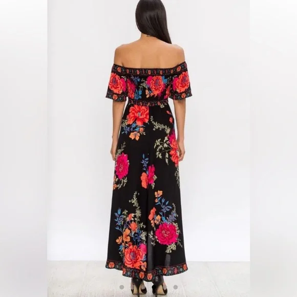 Jealous Tomato Black Floral High Low Dress - Picture 2 of 8